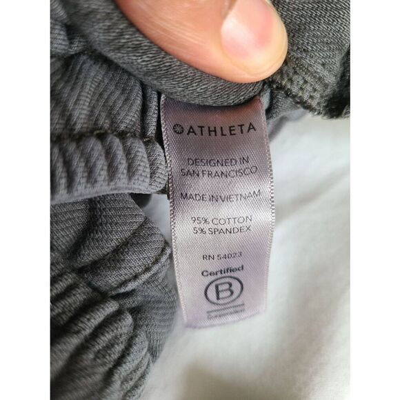 Athleta Activewear Jogger Pants Women's 0 Green Elastic Waist Drawstring Cotton - Picture 5 of 5
